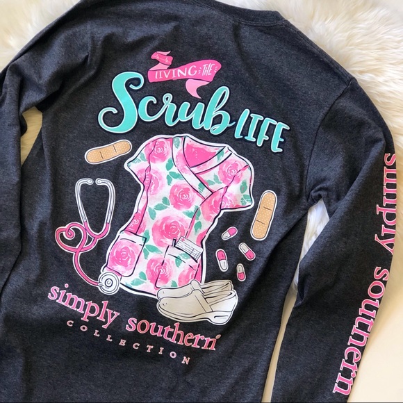 Simply Southern Scrub Life Long sleeve - Picture 2 of 3